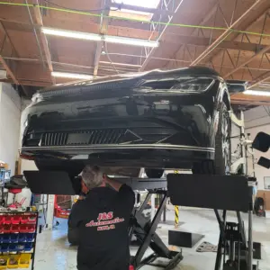 vehicle being serviced at J&S Auto repair shop
